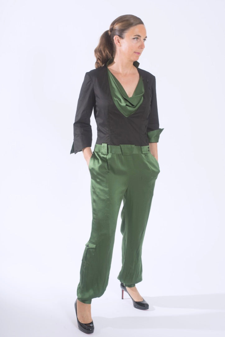 Capsule Collection 40 The Classy Jumpsuit Green Silk
